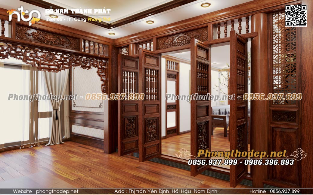 Mẫu cửa bác bàn thượng song hạ bản